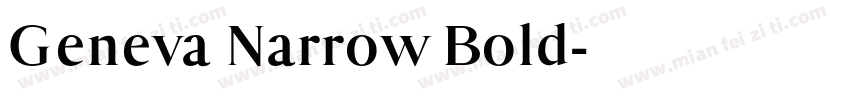 Geneva Narrow Bold字体转换